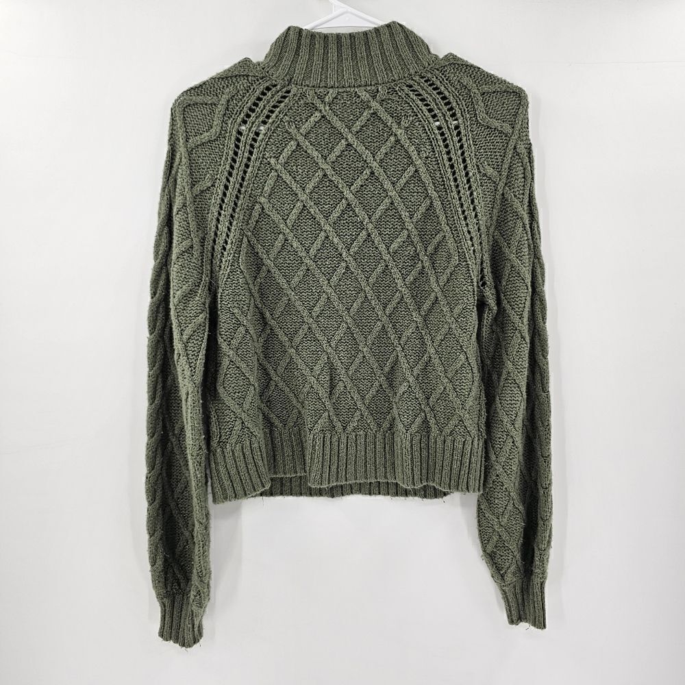 American Eagle crop top sweater knit green small - Picture 2 of 3